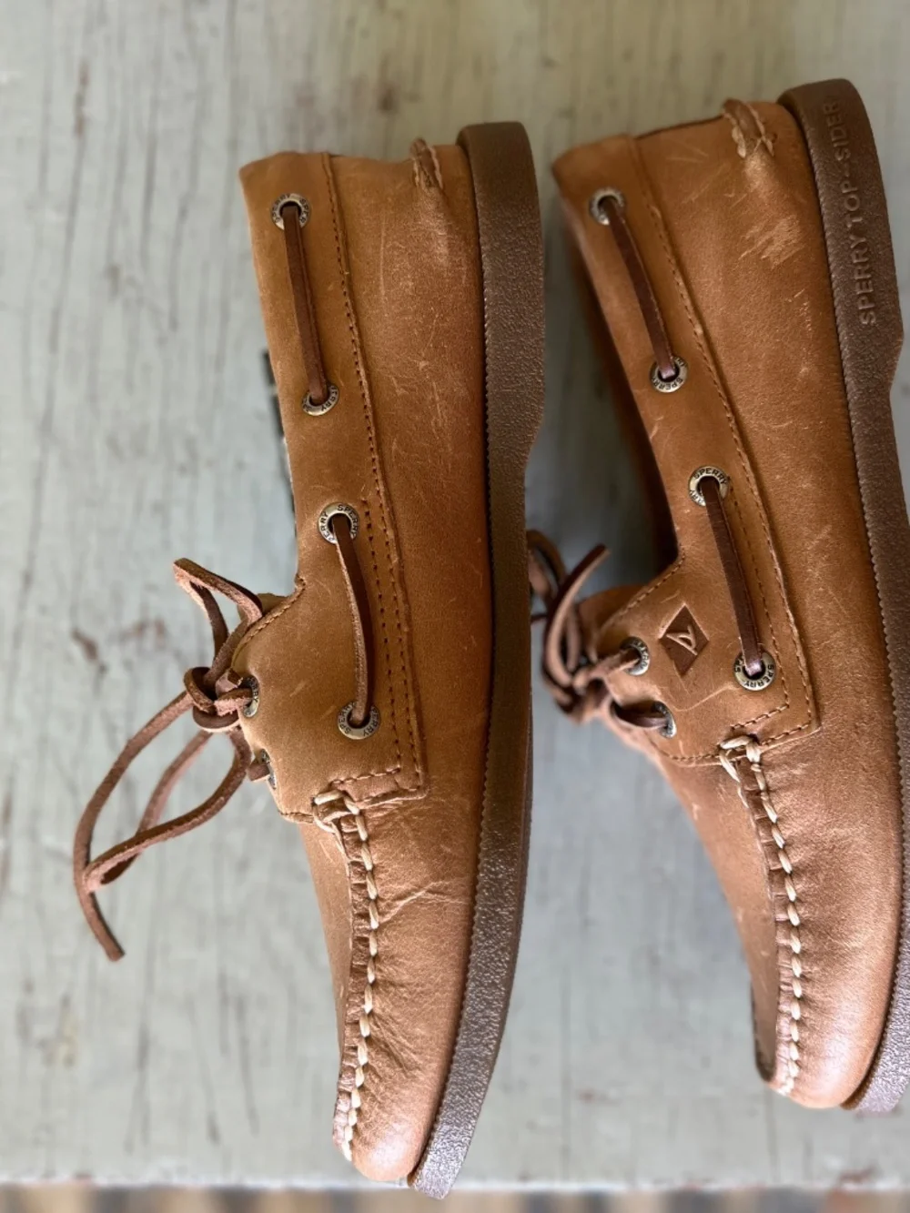 NWT SPERRY Authentic Original™ LEATHER Top Sider 2-Eye Boat Shoe M8 M / W10